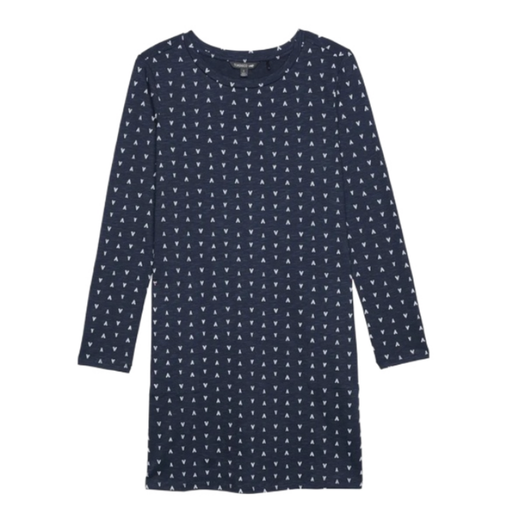 Toad & Co Windermere Long Sleeve Dress Geometric Tencel Cotton Blend Small